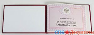 Диплом кандидата наук 2007-2021